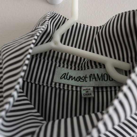 Almost Famous Striped Button Shirt Dress with Belt - Picture 2 of 5